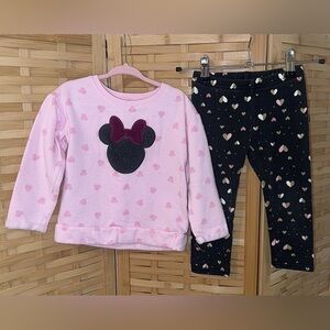 Disney Minnie mouse jumping beans softest fleece girls 3T outfit set